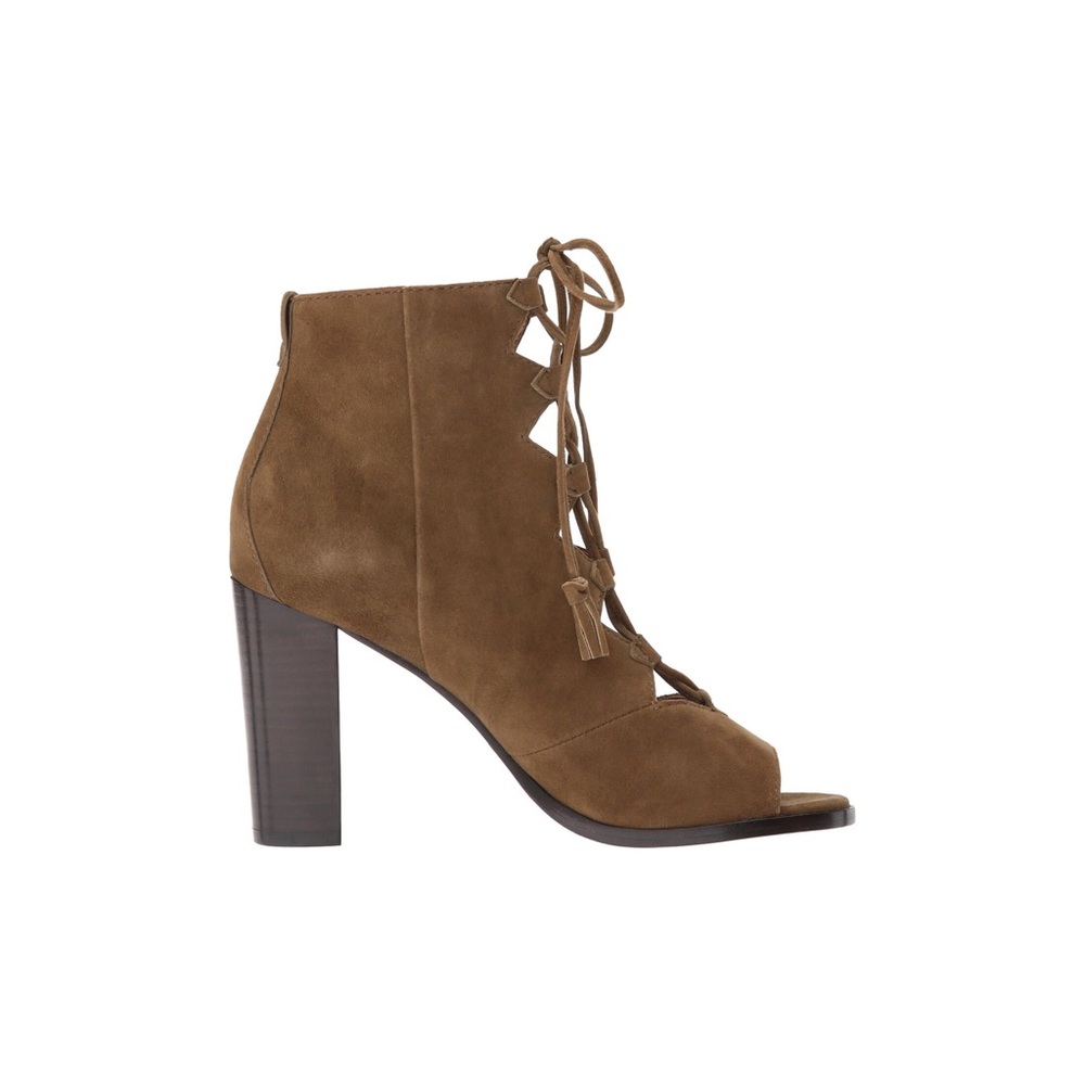 Frye Gabby Suede Peeptoe Booties - Picture 4 of 8